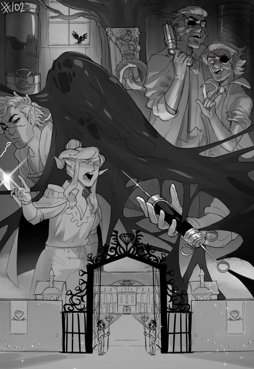 A while ago i sketched out recaps for my players in my homebrew game, here are some of them! I wasnt gonna upload these cuz no context makes this look bonkers, but here i am😌
#DnD 