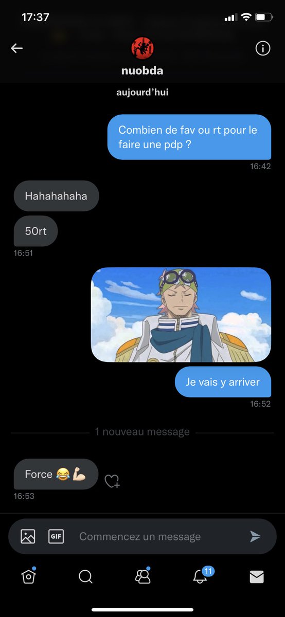KbHigashikata's tweet photo. OK les reuf si vous me faites 50 rt @nuobda l’homme très talentueux me fais une pdp

Svp juste un rt ça coûte rien et je follow tous les rt de ce tweet je compte sur vous 🙏🙏 https://t.co/irJc7NluHu
