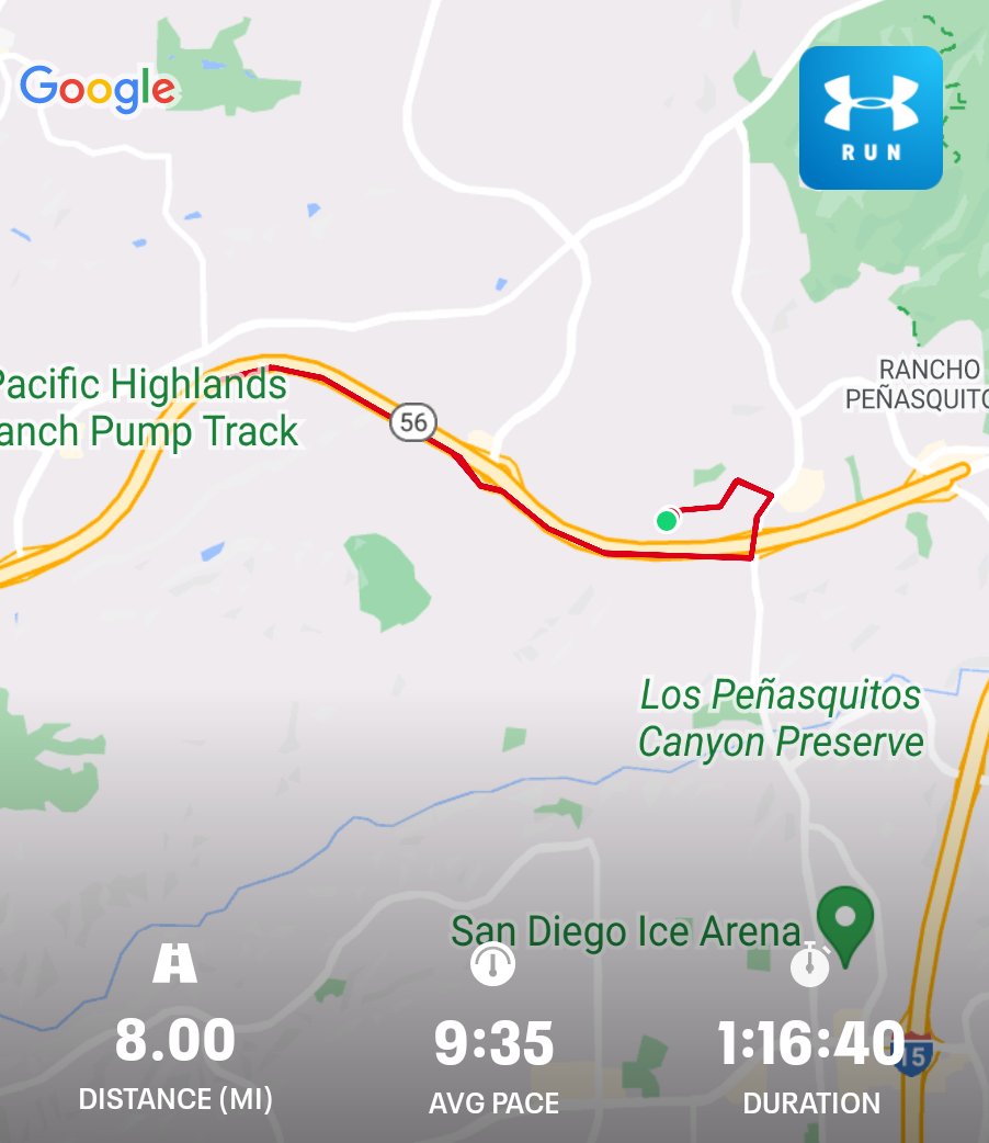 sdrunner's tweet image. Long training run for the @EasyDaySports Thrive Half Marathon, was hoping to go longer, but still happy with the 8 for now. There's supposed to be another heat wave this week!

#ThriveBR #BibChat #brpteamwest #bibravepro #runsd