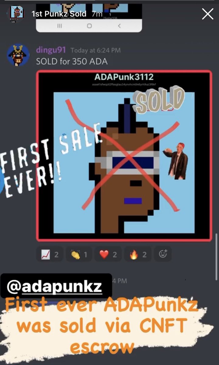 sai_dit's tweet photo. @ADAPunkz @Pavia_io @BlakHatsMusic This is where it started 🤑💰💸
Who remembers this? First ever #Adapunkz sold for 350 #ada
@ADAPunkzFamily https://t.co/X13ZAeEskx