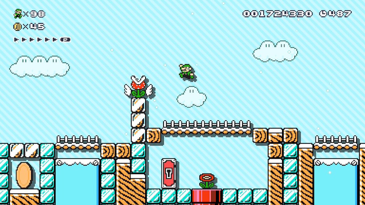 MetroidMike64's tweet photo. This Super World features 40 full courses spread across 8 worlds. 24 courses from Super Mario World, 14 from SMB3 and 2 courses from SMB. There are no courses from NSMBU or SM3DW, only the classics. So if NES/SNES 2D Mario is your jam, this game is for you. https://t.co/y1hFPXhRW5