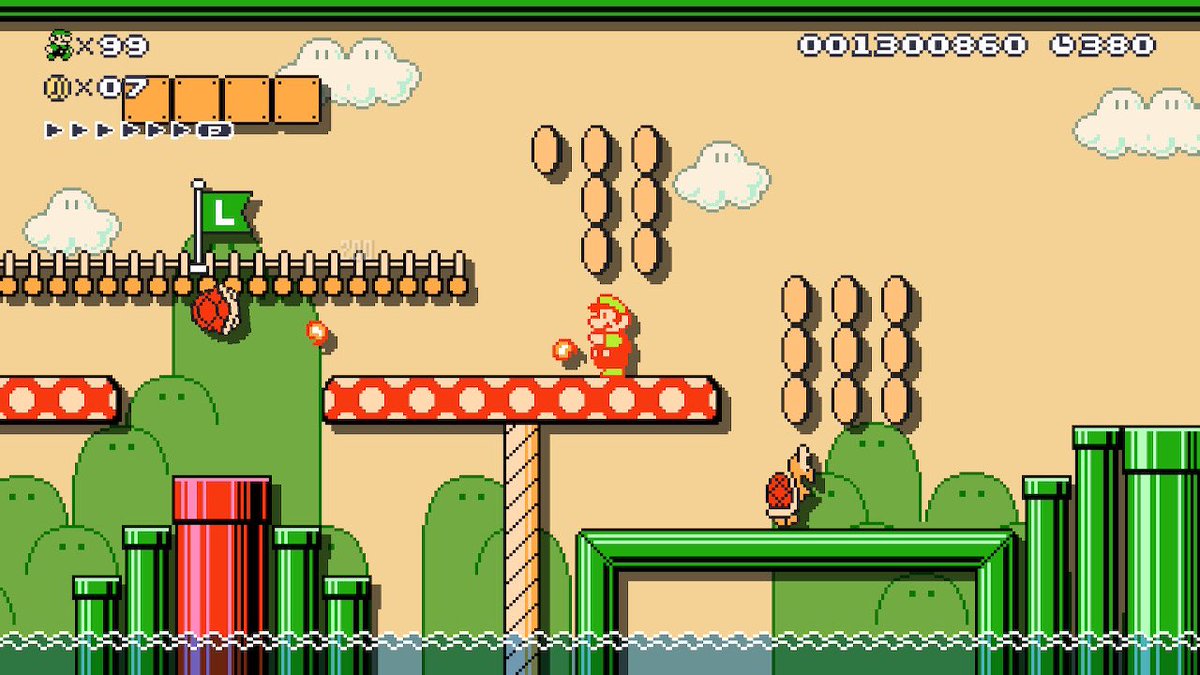 MetroidMike64's tweet photo. This Super World features 40 full courses spread across 8 worlds. 24 courses from Super Mario World, 14 from SMB3 and 2 courses from SMB. There are no courses from NSMBU or SM3DW, only the classics. So if NES/SNES 2D Mario is your jam, this game is for you. https://t.co/y1hFPXhRW5