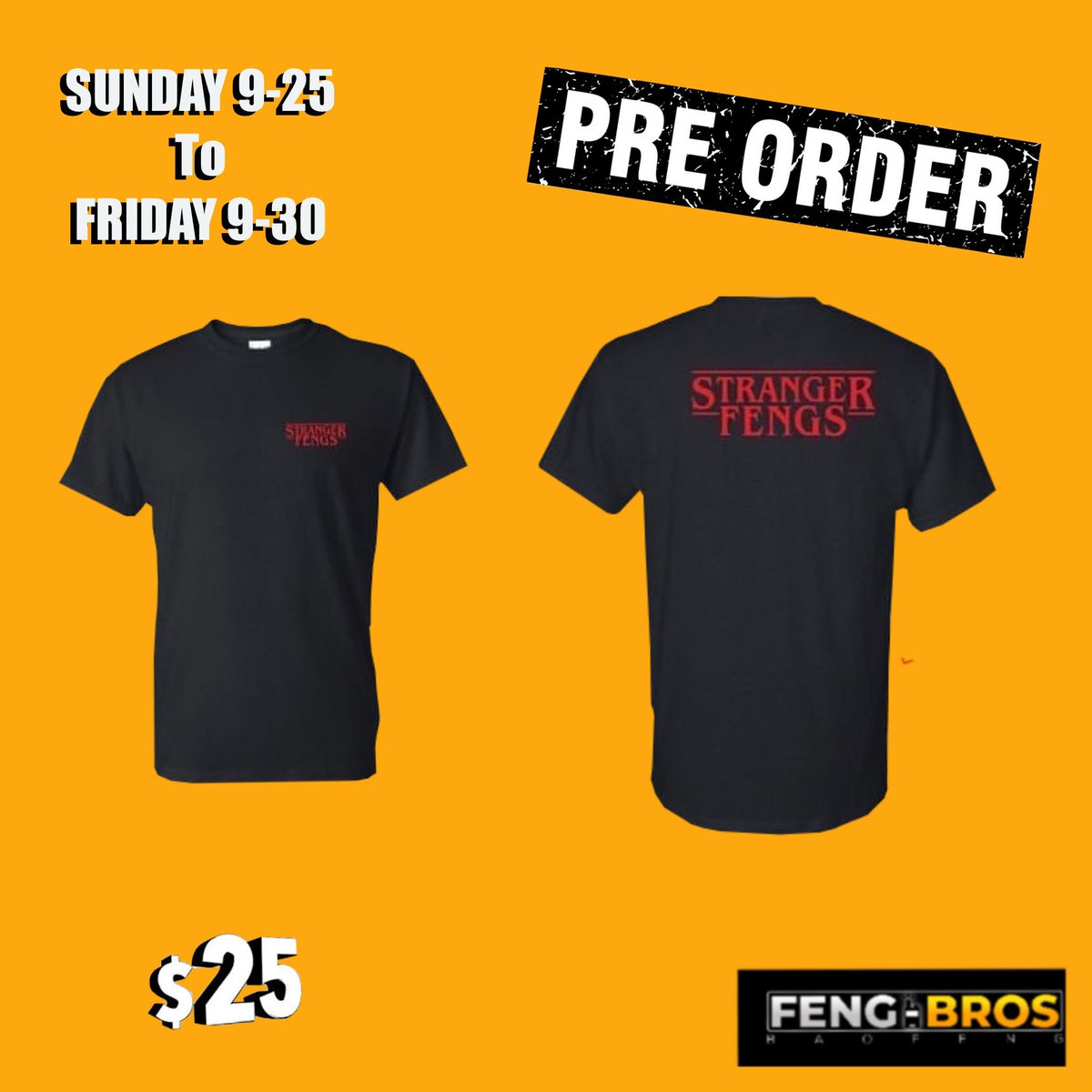 FengBros's tweet photo. Feng Gang!
Dropping the "Stranger Fengs" T-Shirt 25$
Over at https://t.co/V60gllaqJg
Pre-Sale Starts Today 9-25 Ends Friday 9-30.
25$ Free Shipping 🇺🇸
Thank You For Your Support!
#baofeng #onlyfans #fengbros #onlyfengs #uv5r #uv82 #uv9r https://t.co/cy9Fjzx4Fd