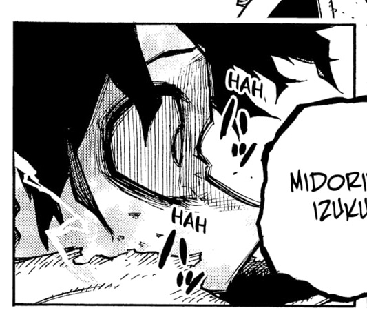 I also like this tiny panel of him hyperventilating after seeing all his friends hurt. 😢🥲 