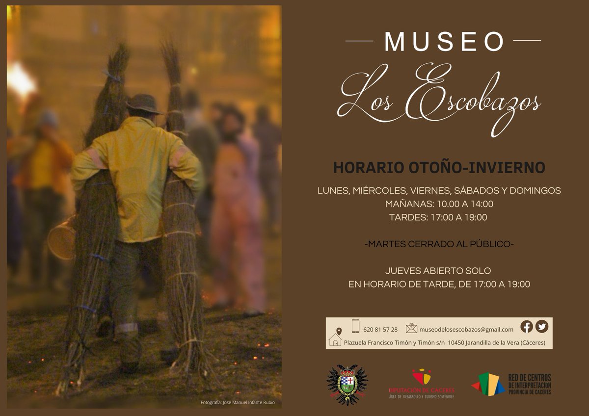 ¡Horario de otoño-invierno, para que planifiquéis vuestra próxima visita a nuestro 🔥@museo_i🔥!😊

🍁🍂🍁🍂🍁🍂

💚🤍🖤
¡Todo lo que imaginas, donde no te lo imaginas!

#livinglavidarelax
#TurismoMicologico
#turismodenaturaleza
#otoño
#visitasculturales

@Turismo_DipCC