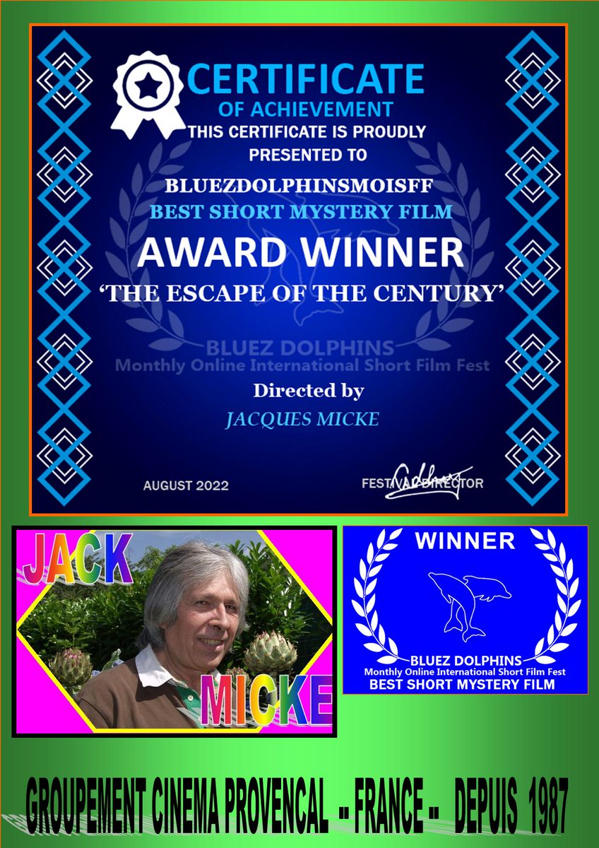 CREATOR OF "THE ESCAPE OF THE CENTURY"
AWARD WINNER
Congratulations!!!!