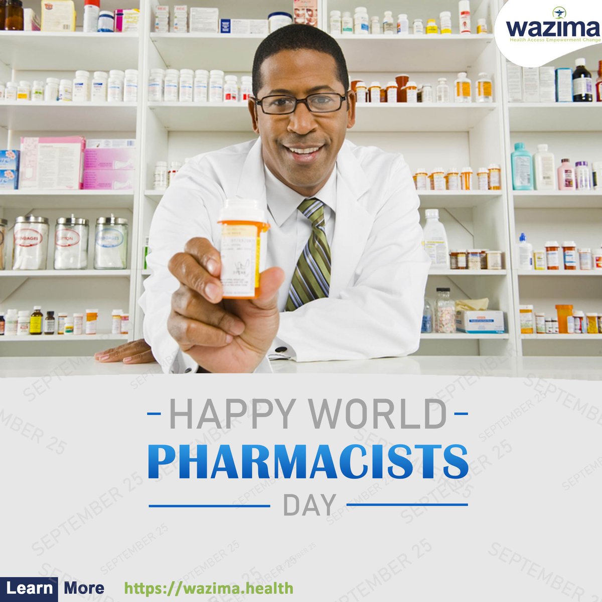 Happy World PHARMACISTS Day from all of us at WAZIMA HEALTH.
#pharmacy #worldphotographyday #lagosnigeria #doctors #hospital #health #pharmacist 
