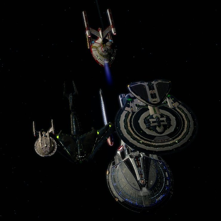 TREFAYNE's tweet image. In attack groups usually I have the smallest ship. But I love my NX Refit! #StarTrekOnline #NXRefit