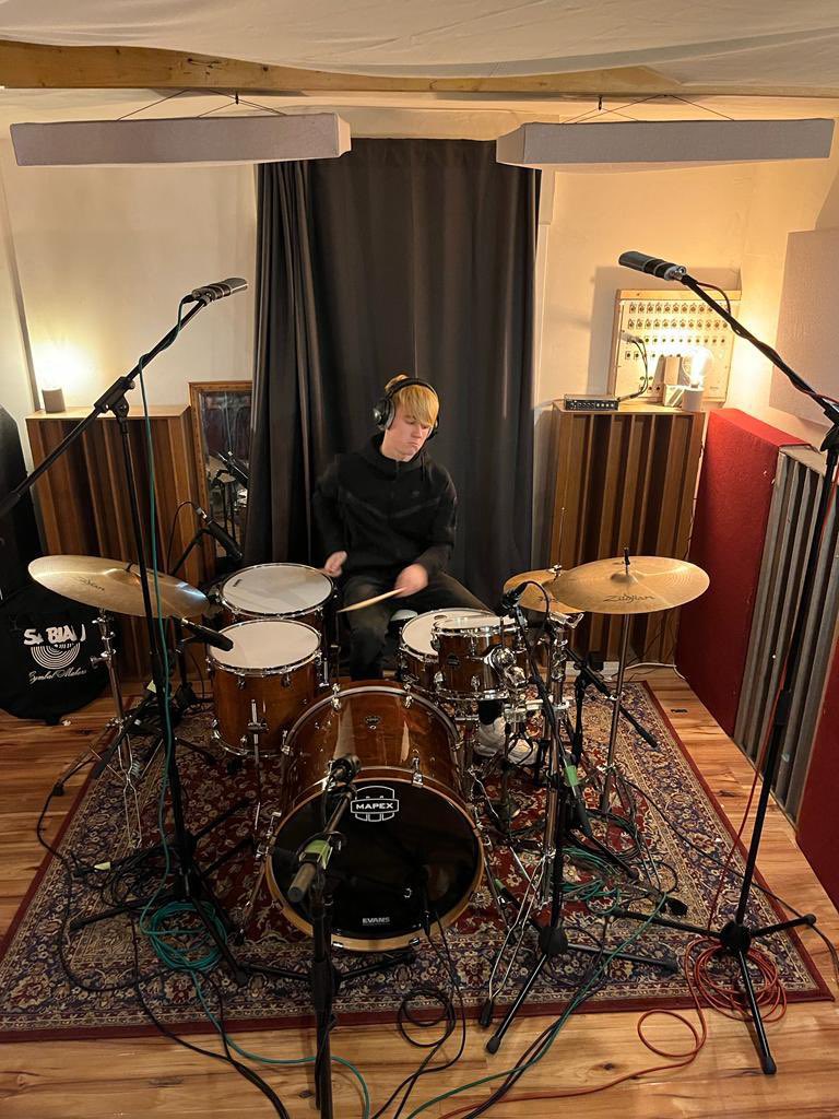 TheHeightBand's tweet photo. New music is on the way! Our drummer @teddy_e_drummer has been hard at it today in #hqstudio! To all our new followers we really hope you like our new tracks coming 🔜 https://t.co/TK69Br1rUo