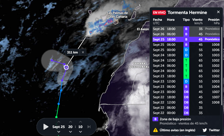 RAM_meteo's tweet photo. El #SCM que afecta a #Canarias, está a más de 300 km del seno de bajas presiones de ex-#Hermite
#FMACanarias https://t.co/DfH1v6ftFG