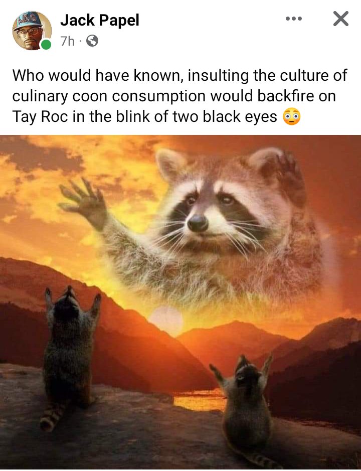 ChefGeorgiaboii's tweet photo. Maaan this shit here! 🤣🦝 #Sm12 @swamp843 vs @TheOnlyTayRoc  
#RespectTheSouth
#FearThe🦝 
#WFSC https://t.co/Wbh6Js7uPM