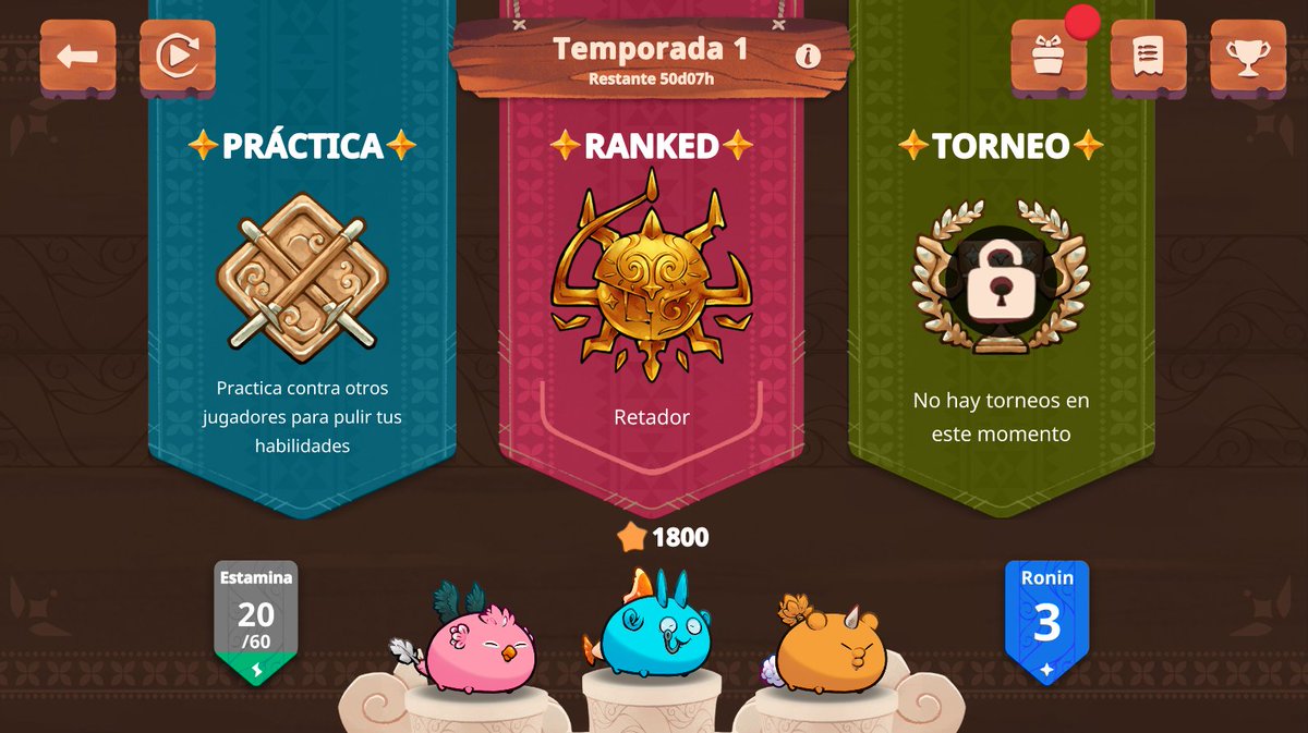 Para muchos puede ser algo de siempre, pero para mi es la primer vez que entro en Retador :D
Gracias a todos por el apoyo y a la guild <a href="/astonknights1/">Aston Knights Guild | Web3 Gaming DAO</a> por siempre estar! <a href="/Insernity/">Insernity</a> y <a href="/GipLegacy/">Legacy</a>  por la compañía y todos los miembros que siempre están acompañando! #Axieinfinity