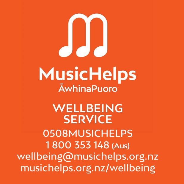 Over the next three days MusicHelps will be releasing 3 videos featuring local artists discussing what they do to ensure their mental wellbeing. Our thanks to Nick Brinkman, Trilby Crowther and APRA NZ for making these happen. head to our Facebook or Instragram pages to view.