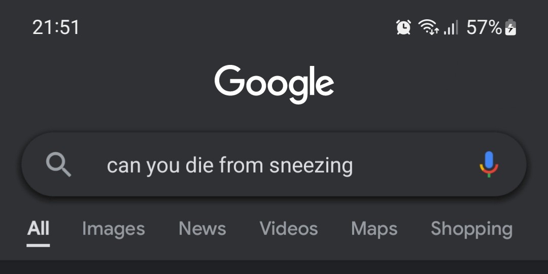 As someone who can normally sneeze 10+ times in very quick succession on any given day I genuinely think this cold will be the death of me