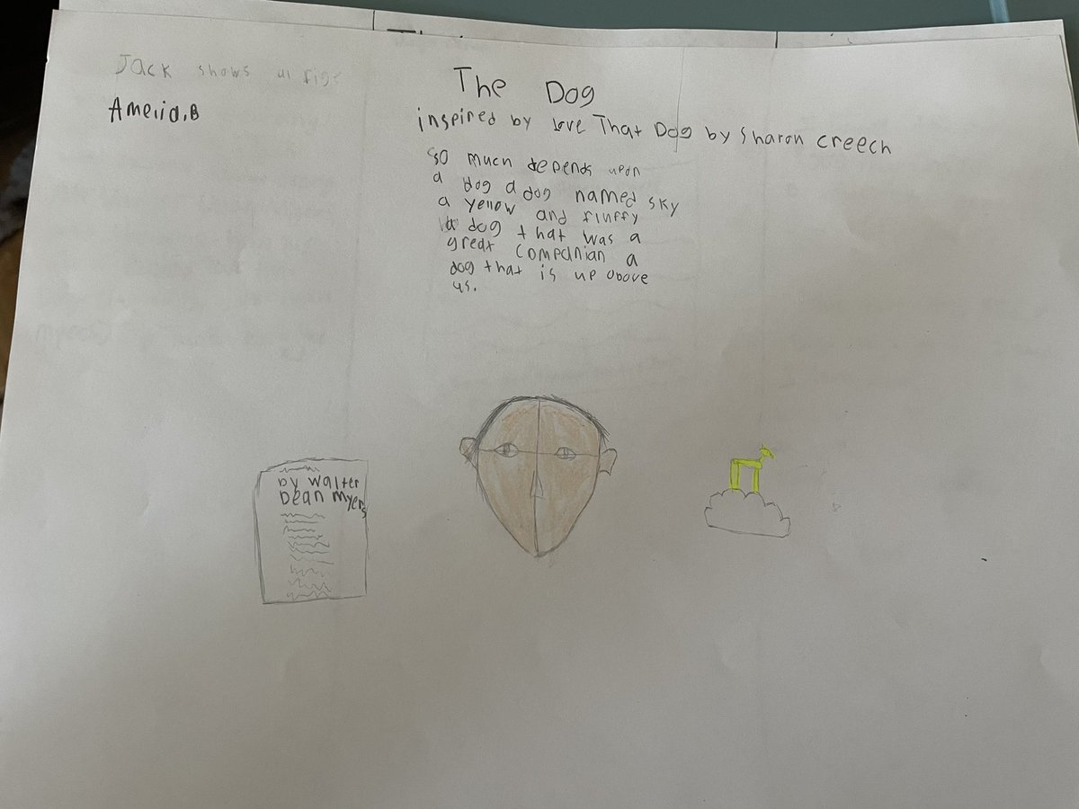 We finished Love That Dog on Friday. 🥹 Here are a few of my favorite student responses to how Jack showed a figurative great heart! 💛 <a href="/WitWisdomELA/">Wit & Wisdom English</a> @ciaobellacreech #SumnerAchieves