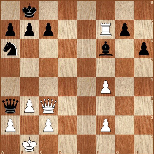 AAMortazavi's tweet image. White to move. Resign? Win in one move? Madness. Genius. #chess #chessdrama