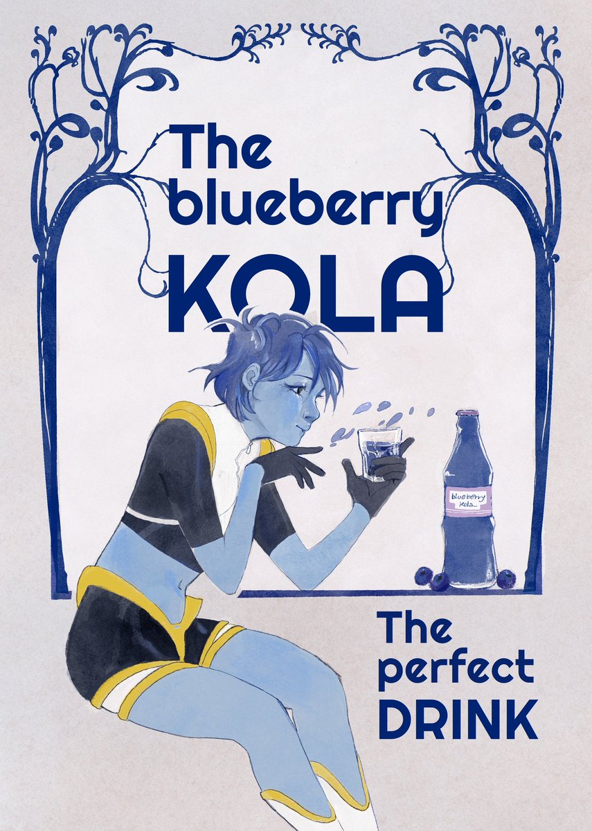 Bubbly bubble girl blueberry kola ad 🎆 made for <a href="/IndulgeZine/">Indulge @ COMPLETED</a> 💕
The zine is on leftover sales rn 👀