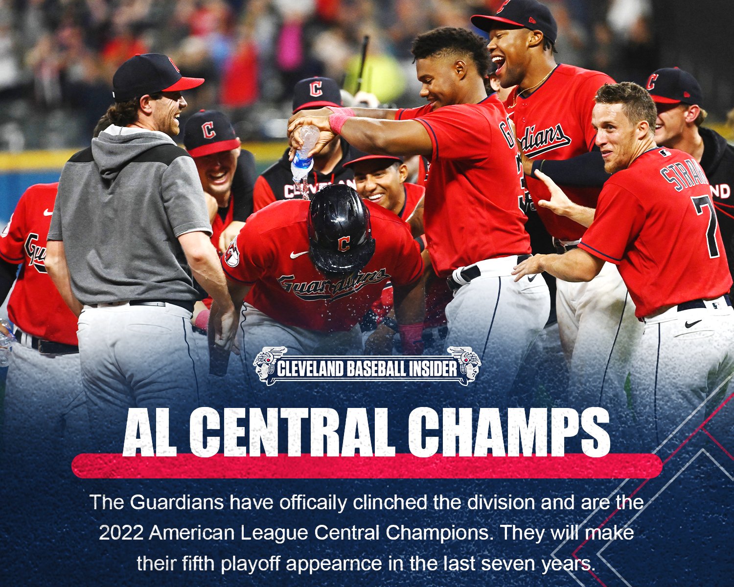 Cleveland Baseball Insider on X: The Guardians are the 2022 American  League Central Champions! #ForTheLand  / X