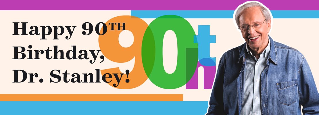 Happy 90th Birthday to Dr. Charles Stanley my boss & pastor for 25 years. 