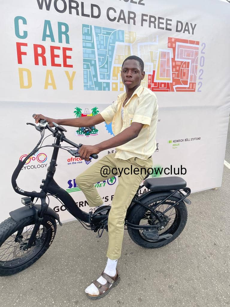 thecyclenow's tweet photo. At Today's 'World Car-Free Day' observations in Lagos State,some attendees (school kids) had great experiences riding our E-bikes for the first time.
Pls D.M us @cyclenowclub on Instagram for an E-bike today.
#ebikes #cycling #cyclenowclub #carfeeday #cycleforjoy #cycleforlife https://t.co/pzMBoMAfN3