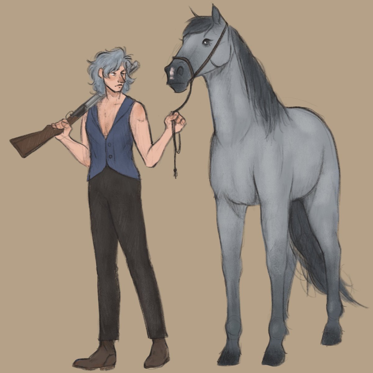 RodeoArt's tweet photo. my rdo oc, rue (they/them) #RDO #RDR2 #rdocharacter https://t.co/HOjrw2sbuA