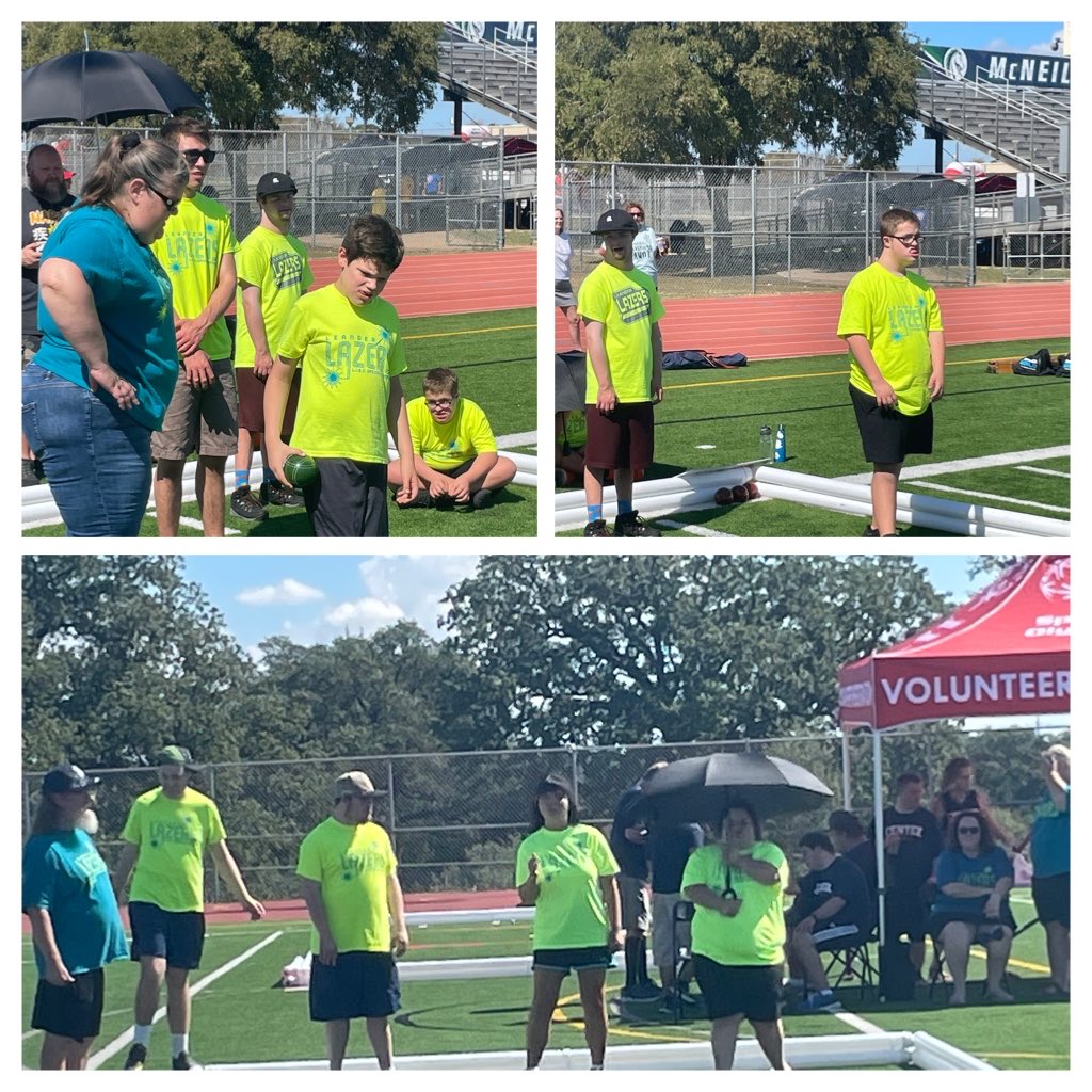 Things are definitely heating up at Bocce Competition! ⁦@SOTexas⁩ Go Lazers!