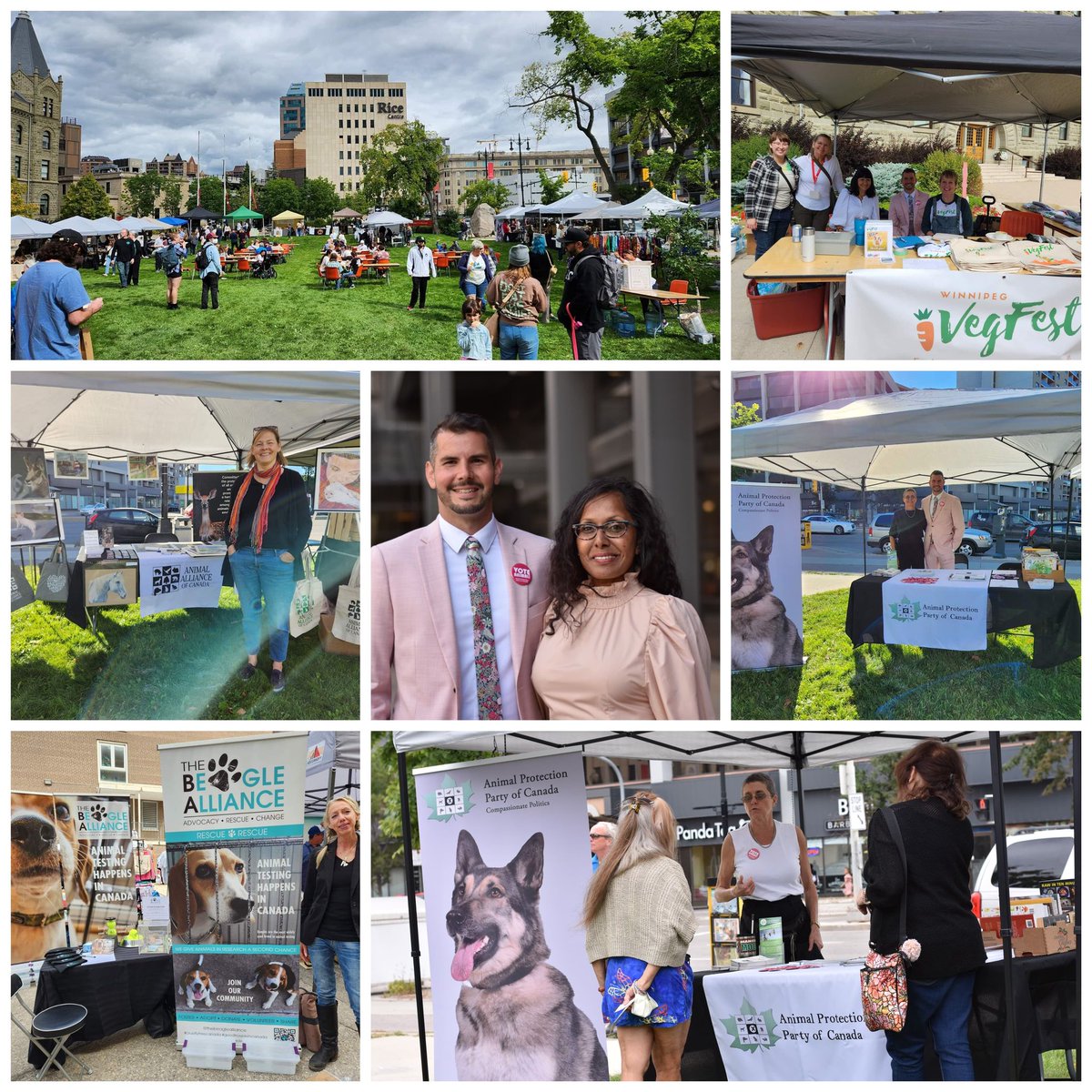 🎊We had a great time at Winnipeg VegFest earlier this month! 🐰🐣🐽🌳Thank you to the dedicated organizers and volunteers, to all of the amazing vendors, speakers, and to all of those who stopped by to chat with Jordan and Debra Wall about animals and politics!  #vegan