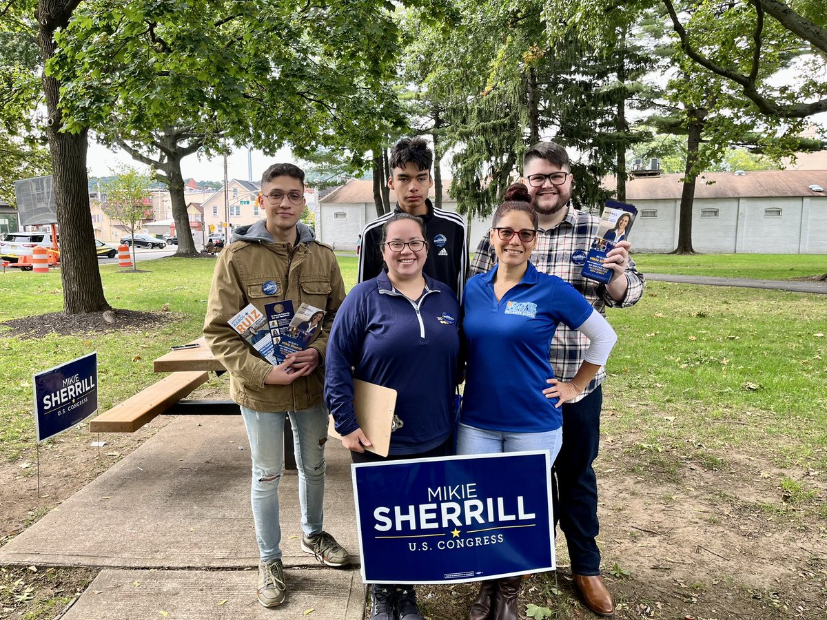 ruizforcouncil's tweet photo. Getting out the vote for Congresswoman @MikieSherrill @TCMcCourtNJ and all our Dem candidates for County Commissioner, AND our very own Sandra Wittner, Karol Ruiz and Marcos Tapia! #DoverForward https://t.co/8FcwiwlfP2