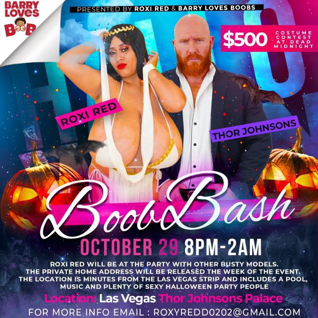 BarryLovesTV's tweet photo. Get your tickets for the Halloween Boob Bash in Las Vegas presented by Roxi Red @StacyStacks3 featuring other busty models hosted at #ThorJohnson's @thorjohnson_xl
Palace in Las Vegas
Get your tickets here.
https://t.co/uvoa5glBiS
#LasVegas #Boobs #party #halloweenparty https://t.co/7jwxvNIjmM