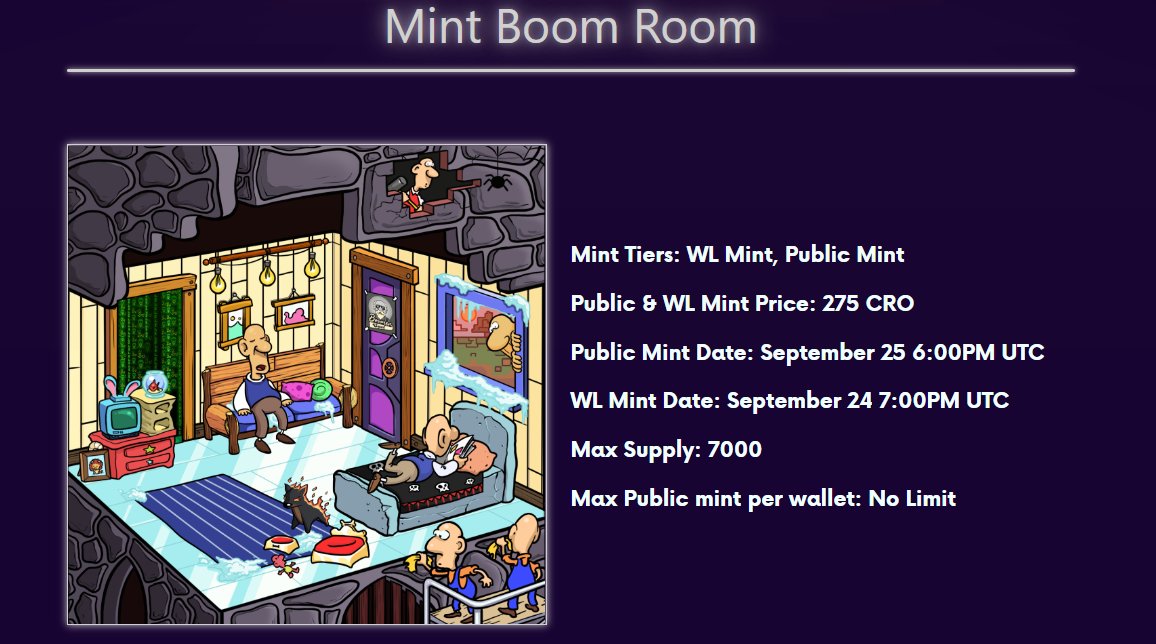 Roosterpips's tweet photo. - 1 hour to the Public Mint Boom rooms ! (6PM UTC ) 
It's time to earn @BoomerSquadNFT1  
https://t.co/ptnowyuKC9

#cro #crofam #cronos #CronosChain #CronosNFT #BoomerSooner #BoomerSquad #CDC https://t.co/8RePyrgf5b