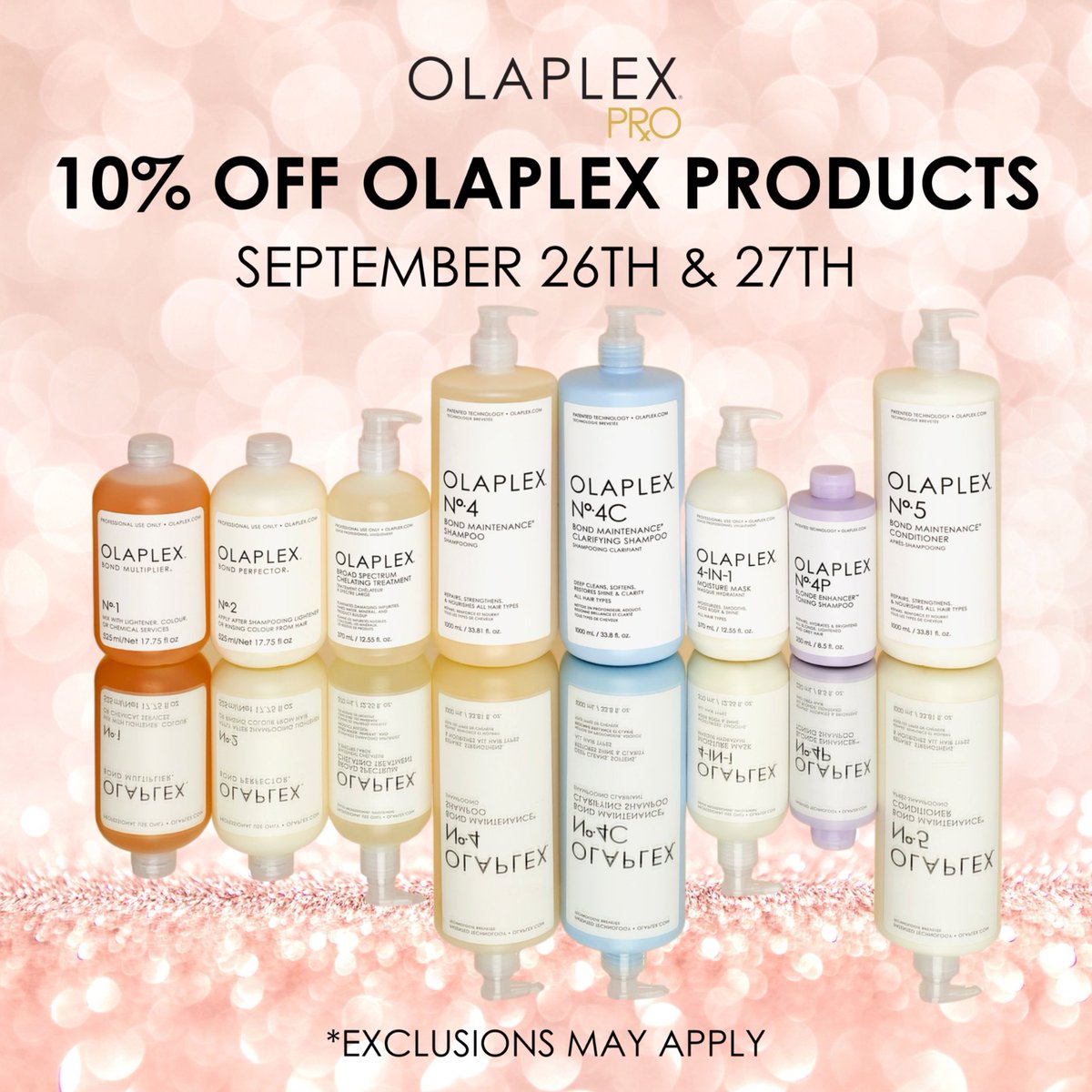 cosmoprofbeauty's tweet image. This is not a drill… for the first time ever… 10% off on all @olaplex products at Cosmo Prof. You don&apos;t wanna miss this 🎉🎉🎉🎉🎉🎉

Shop online, in store or in the app ✨

#cosmoprofbeauty #olaplex #licensedtocreate #beautydeals #hairdeals #hair