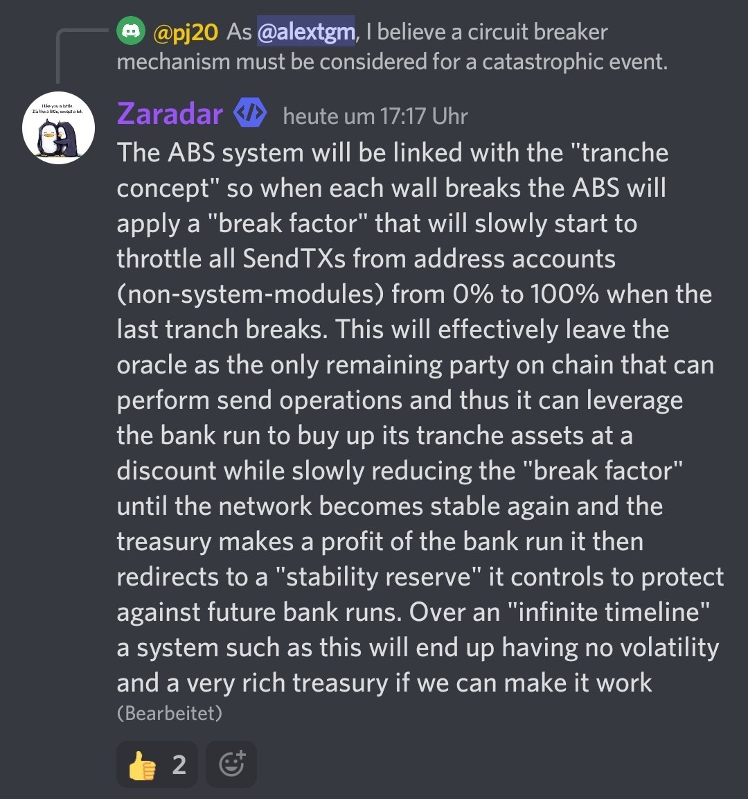 TobotTrading's tweet photo. Some technical details on the planned repeg of $USTC. Swapping will be enabled. The mint/burn mechanism between $LUNC and $USTC will be modified by adding an on-chain guard system as protection.

#TerraRebels #TerraClassic #LUNAtics #LUNAClassicCommunity https://t.co/HwMHUV0qOX