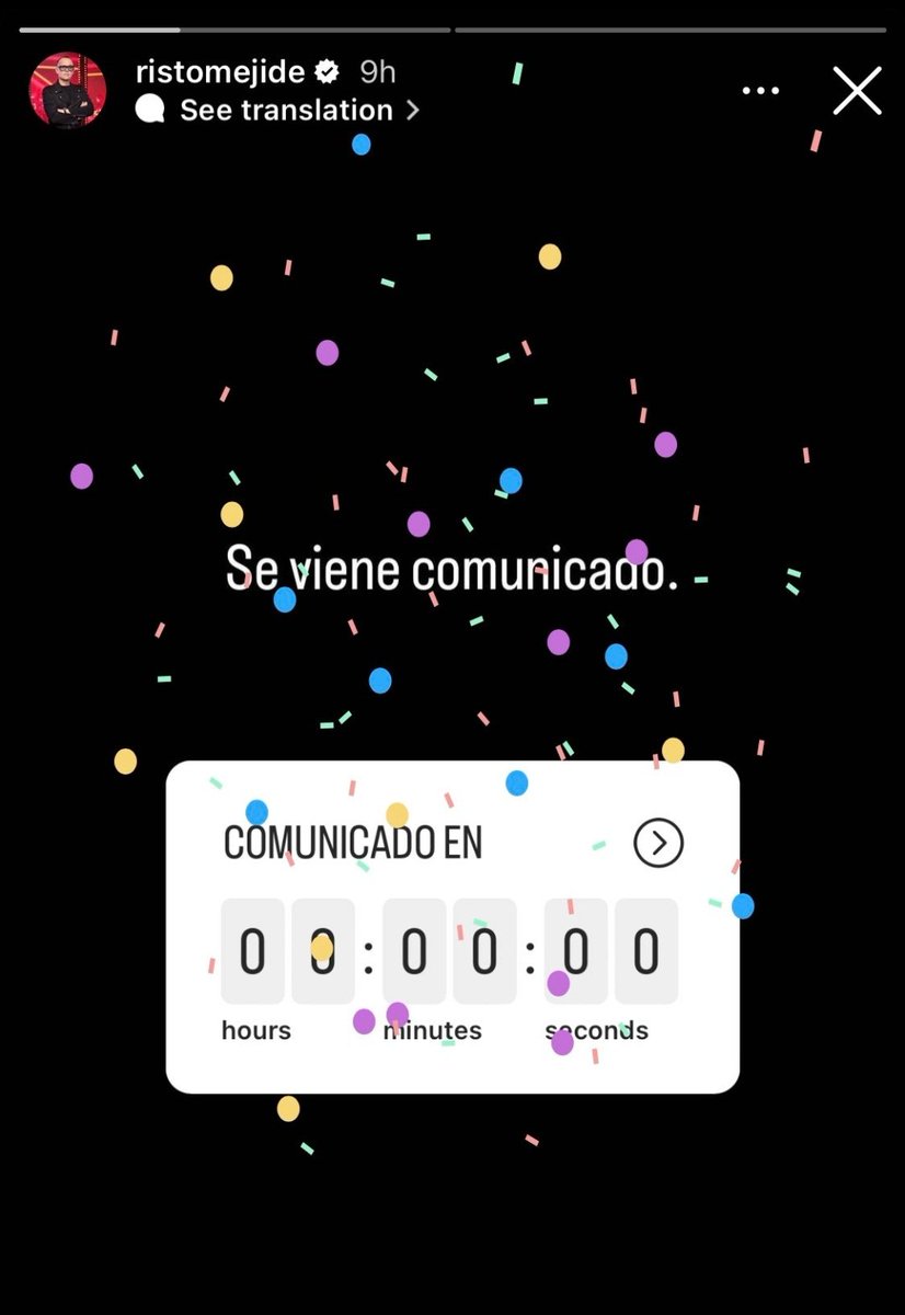 ElyonMan's tweet photo. Risto Mejide ha comunicado que se divorcia de Laura Escanes, la madre de su hijo, con una cuenta atrás de Instagram llena de confeti.

What a time to be alive. https://t.co/fzALEmWWvc