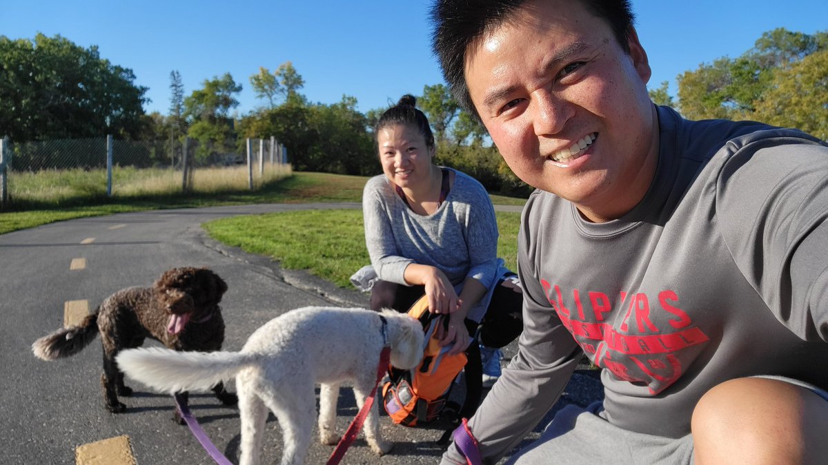 NguyenMath's tweet image. Great start to the day! 20km run with the dogs. Getting ready for the @wfpsrun in a few weeks.