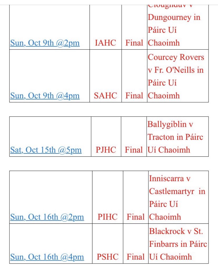 ScarraGAA's tweet photo. Mark the calendar, cancel any other plans, books your flights if you need to, because at 2pm on the 16th of October we take on Castlemartyr in the Pairc. 🔵⚪️ @OfficialCorkGAA https://t.co/T0iO1magkl
