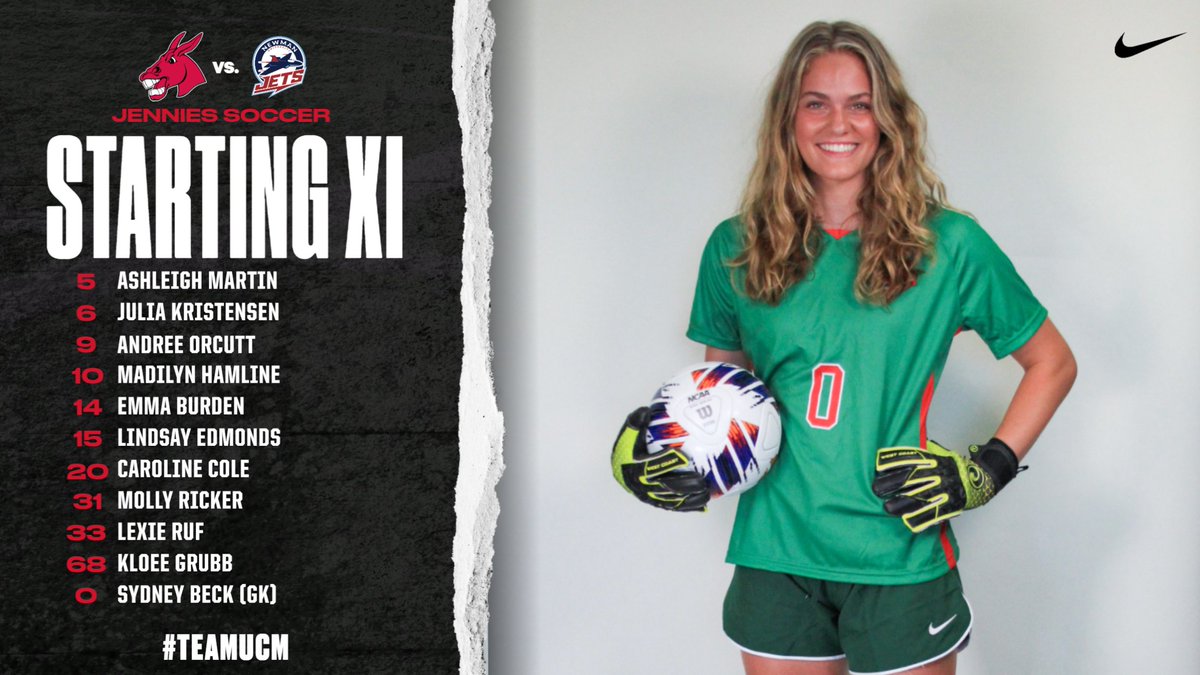 UCM_Soccer's tweet photo. Our Starting XI vs. Newman.

1 p.m. first kick at the South Recreation Complex!

#teamUCM https://t.co/DYgI85IsVQ