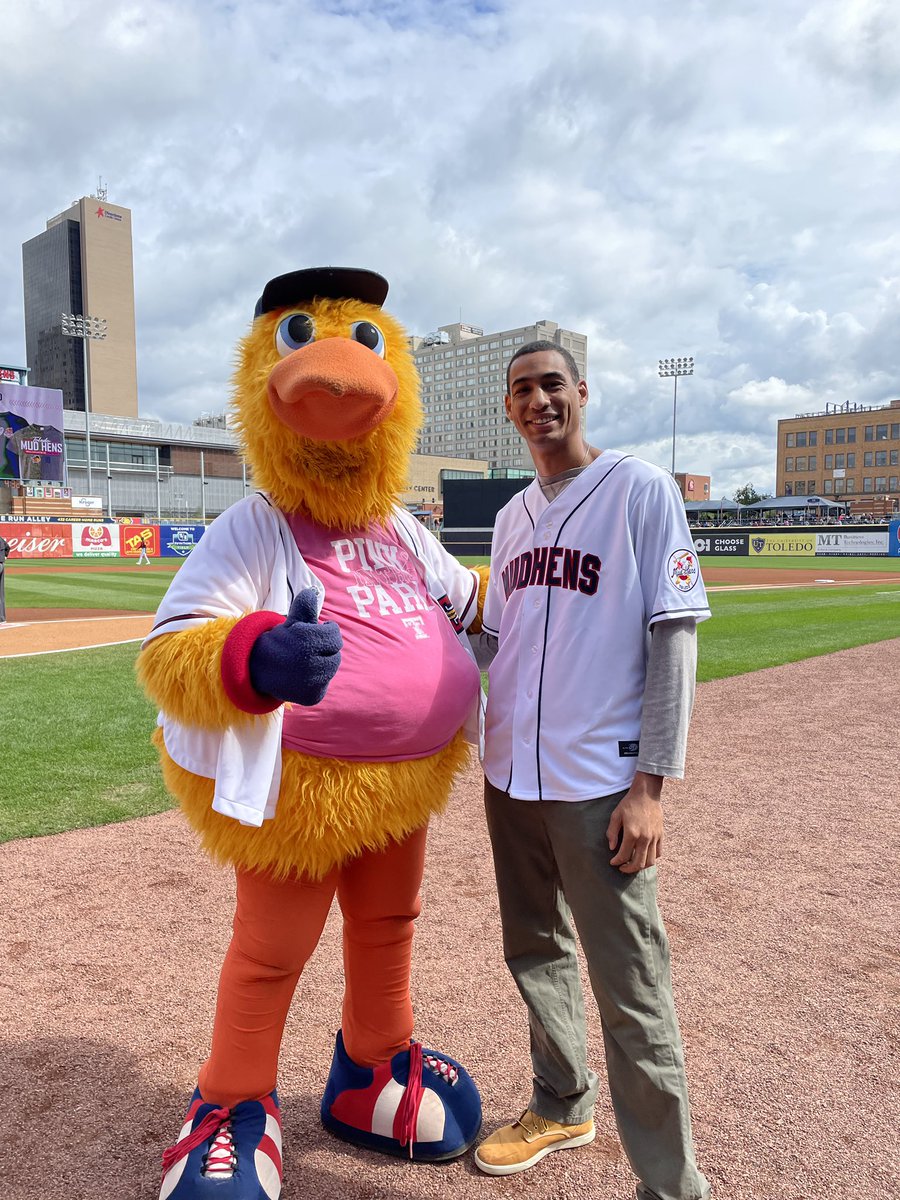 MudHens's tweet photo. Myles Copeland began his career with @ToledoFire in 2021. In June, following a 24 hour shift, Myles drove to New York for his other job - a playoff basketball game as a member of the Toledo Glass City team. https://t.co/QE7jYdK5eU