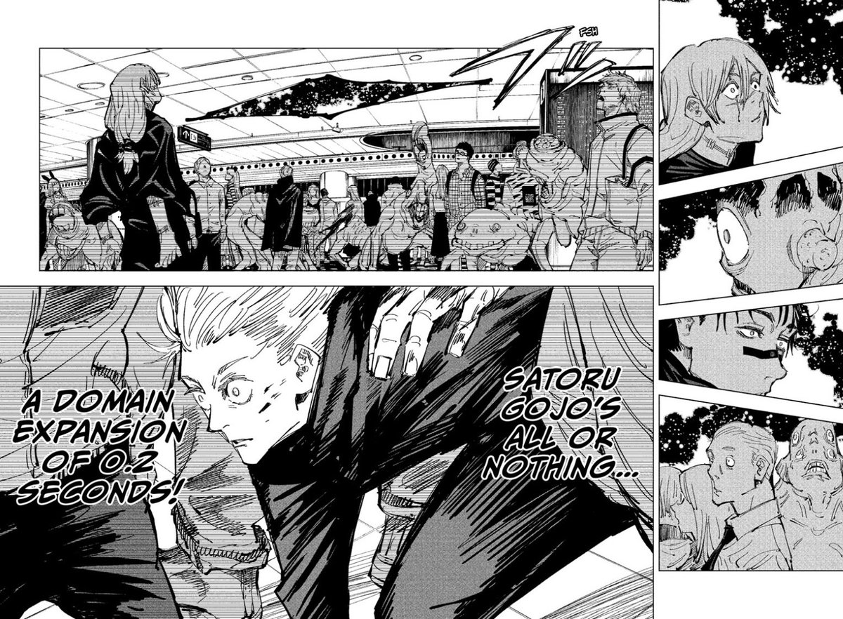 Aleczandxr's tweet photo. I started Jujutsu Kaisen’s Shibuya Incient arc and it’s already fire. This shit was insanity, awesome stuff https://t.co/bGBU6GKOFY