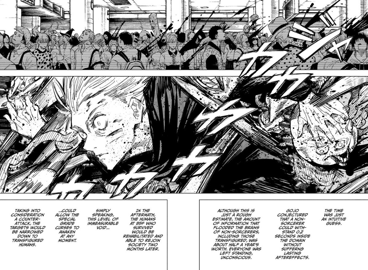 Aleczandxr's tweet photo. I started Jujutsu Kaisen’s Shibuya Incient arc and it’s already fire. This shit was insanity, awesome stuff https://t.co/bGBU6GKOFY