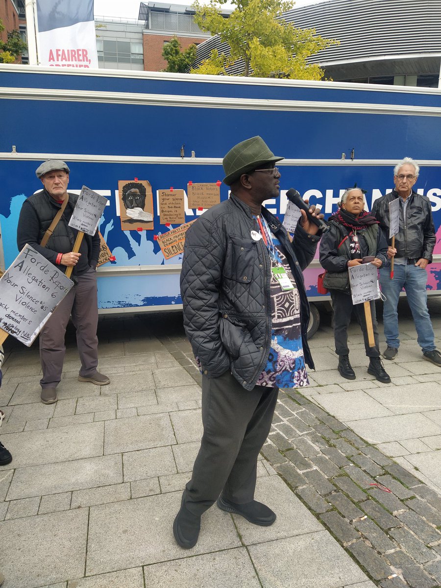 Black members &amp; allies held a demo outside #LabourPartyConference this afternoon condemning the leaderships "silence" on findings of anti-black #racism in the #FordeReport