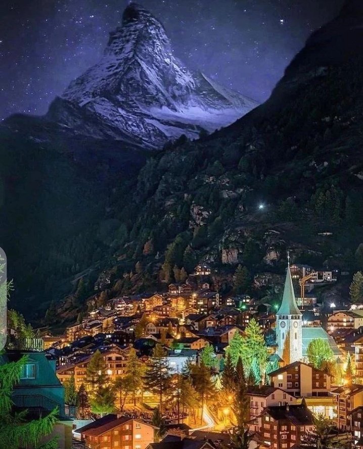 Night view Switzerland 🇨🇭