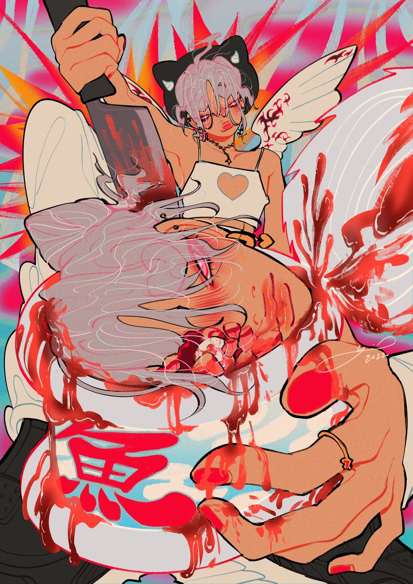 「didn't have a can opener so i 」|yasmine 🧠 DTIYS + comms openのイラスト