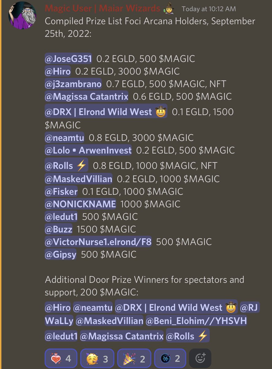 RJ_WaLLy_'s tweet photo. $MAGIC is real
&amp;if your wallet
could use a little,
@MaiarWizards
have got what you
 •✨NEED✨•

I recently joined
them on discord
&amp;have only found
good vibes,great
people&amp; a team
of passionate
wizards

You missed the
event below,but
there will be plenty
more&amp;we’re still
early❤️‍🔥 https://t.co/qqmwm6qqvq
