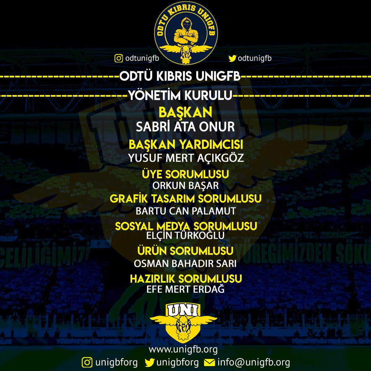 GFBODTU's tweet photo. 2022-2023 YENİ YÖNETİM KADROMUZ 

‘BİZİM OLDUĞUMUZ HER YER BİZİMDİR’ 

#UNIGFB #KıbrısUNIGFB https://t.co/AjBHVBxumt