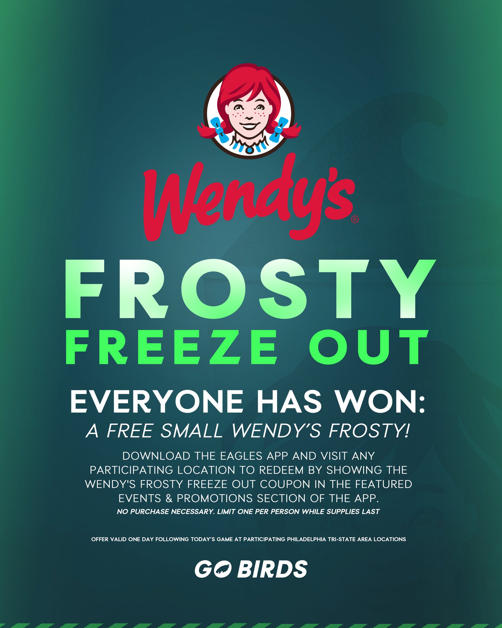 Philadelphia Eagles on Twitter "First frosty freeze out of the year🍦 Wendys FlyEaglesFly