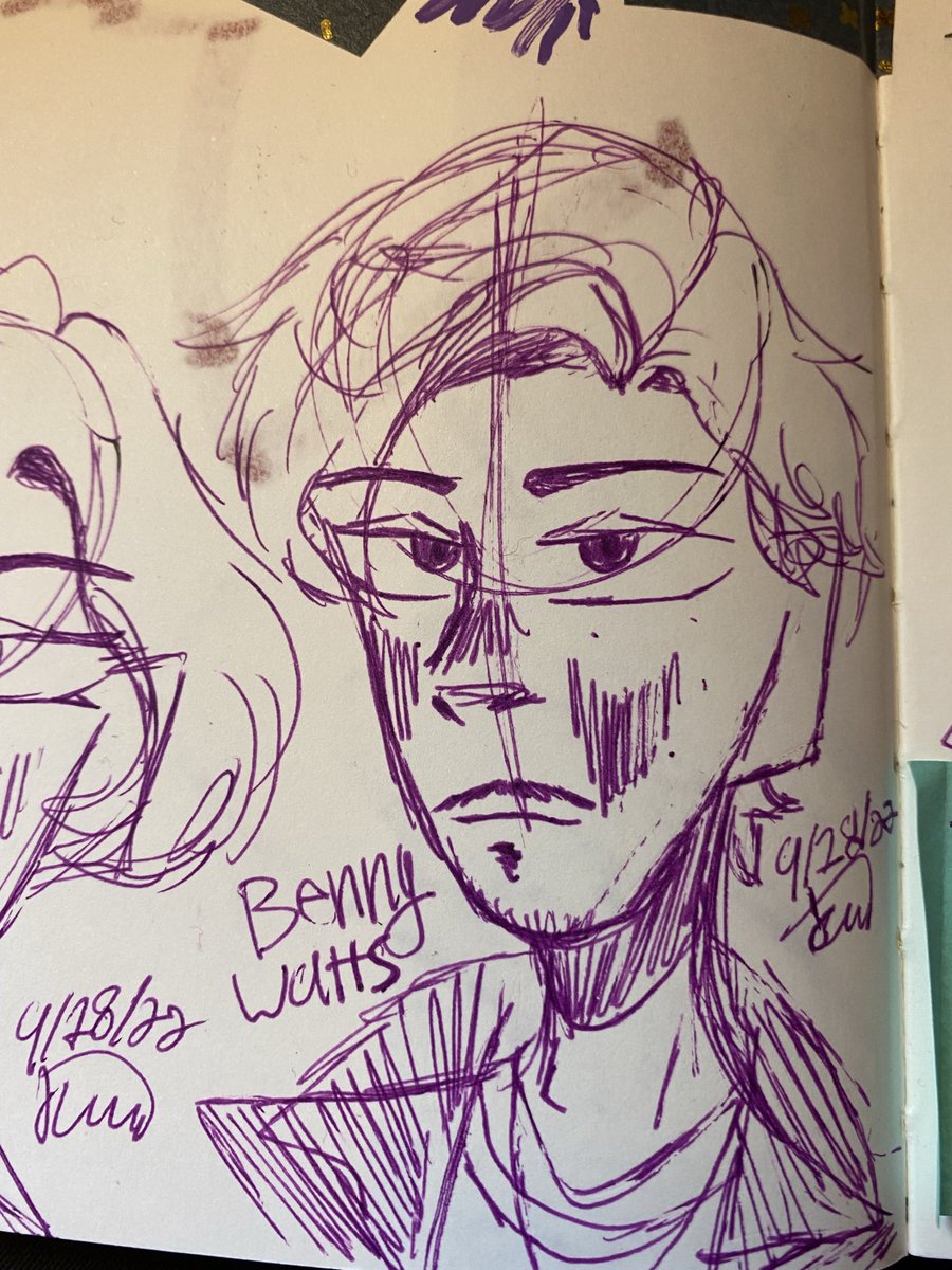 Jackmarastuff's tweet photo. benny WATTS it’s Benny Watts from the queens gambit, been binge watching it recently, thought I’d share this doodle of benny cuz he’s so cool https://t.co/LinsoSzCpq