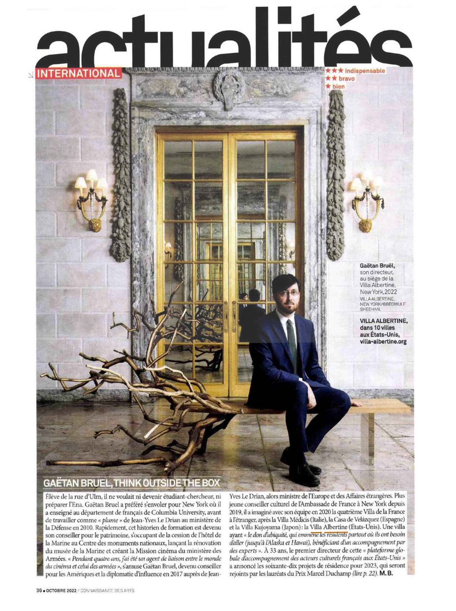 Merci à <a href="/Cdesarts/">Connaissancedesarts</a> pour ce portrait sur mon banc préféré ! #FallenTree #VillaAlbertine #NewYork