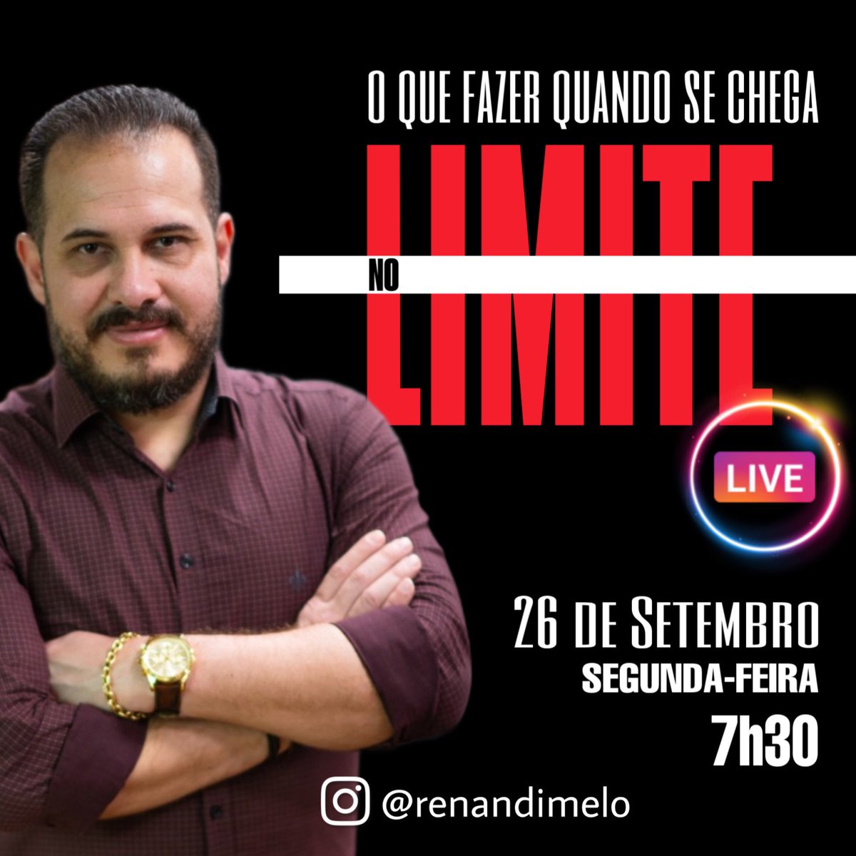 Vem comigo, pelo meu perfil no Instagram