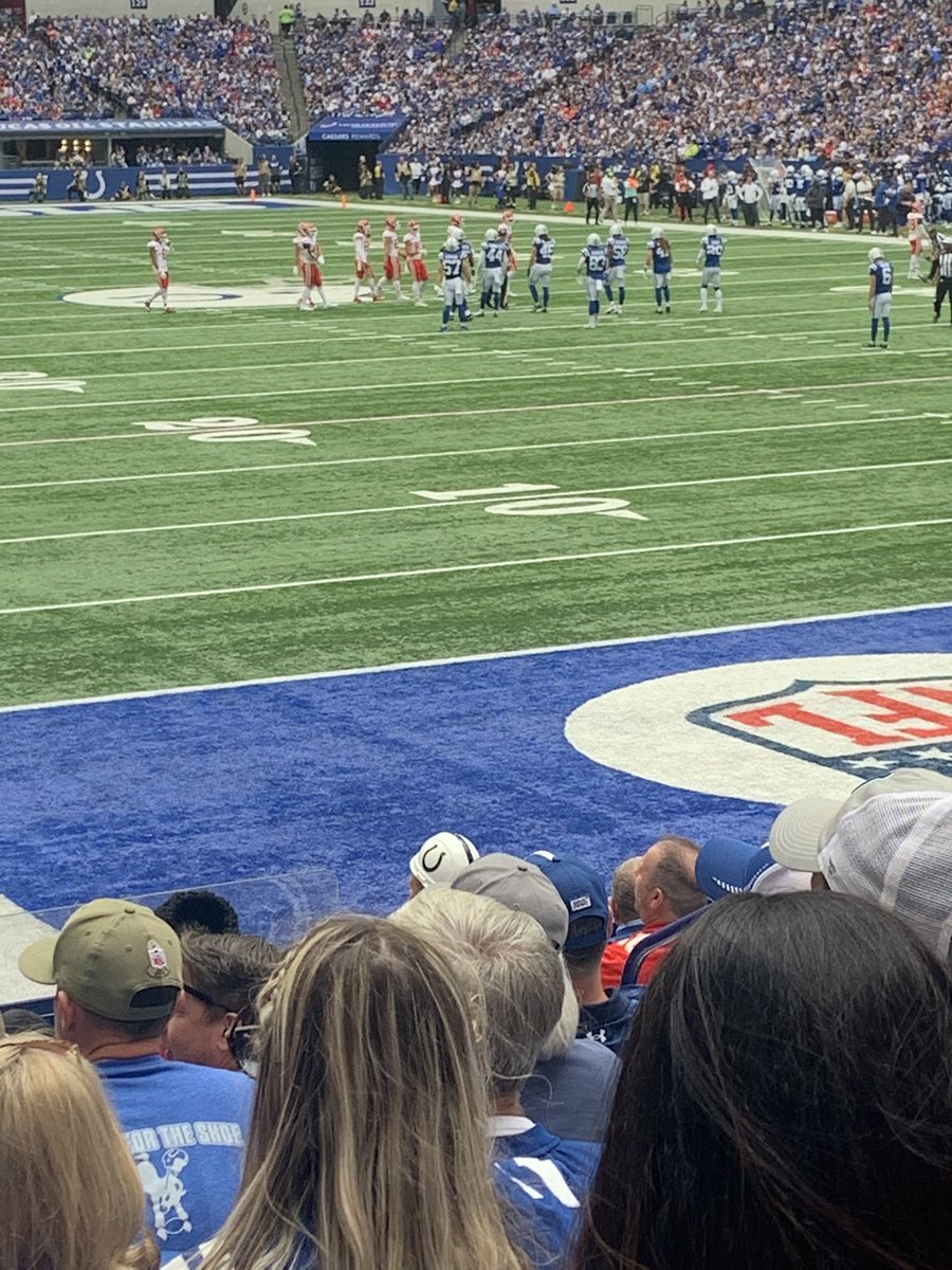 derricksdean's tweet photo. Colts game!! Row 13 great seats! Let’s go!! https://t.co/f7oMmmvnR3