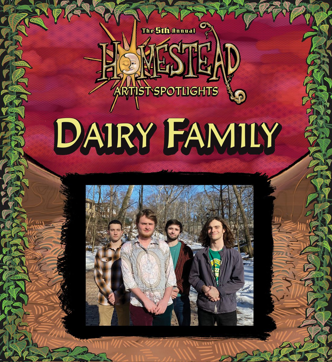 homesteadfesty's tweet photo. 💡Artist Spotlight💡 DAIRY FAMILY is Your family at Homestead!
Tix: https://t.co/iwc6gJRqaS 
#homestead #dairyfamily #dairyfamilyband #homesteadmusicfest #band #artist #musicians #family #festivalseason #musicfestival #instruments #livemusic #jams #triplejrockway #hoothoot https://t.co/rPlm05atoN